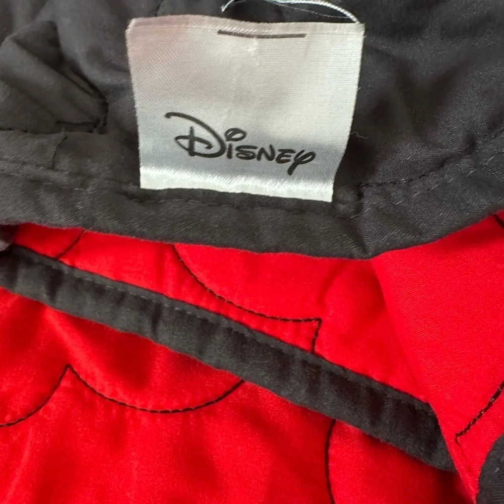 Disney Red Quilted Comforter with Subtle Stitch Motif